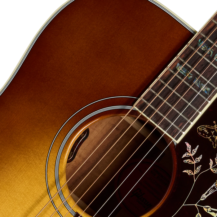 Gibson Custom Hummingbird Elegant Koa Acoustic Guitar - Honey Burst