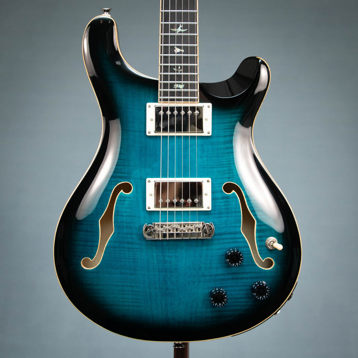 PRS SE Hollowbody II Piezo w/Case - Peacock Blue Burst - Preowned