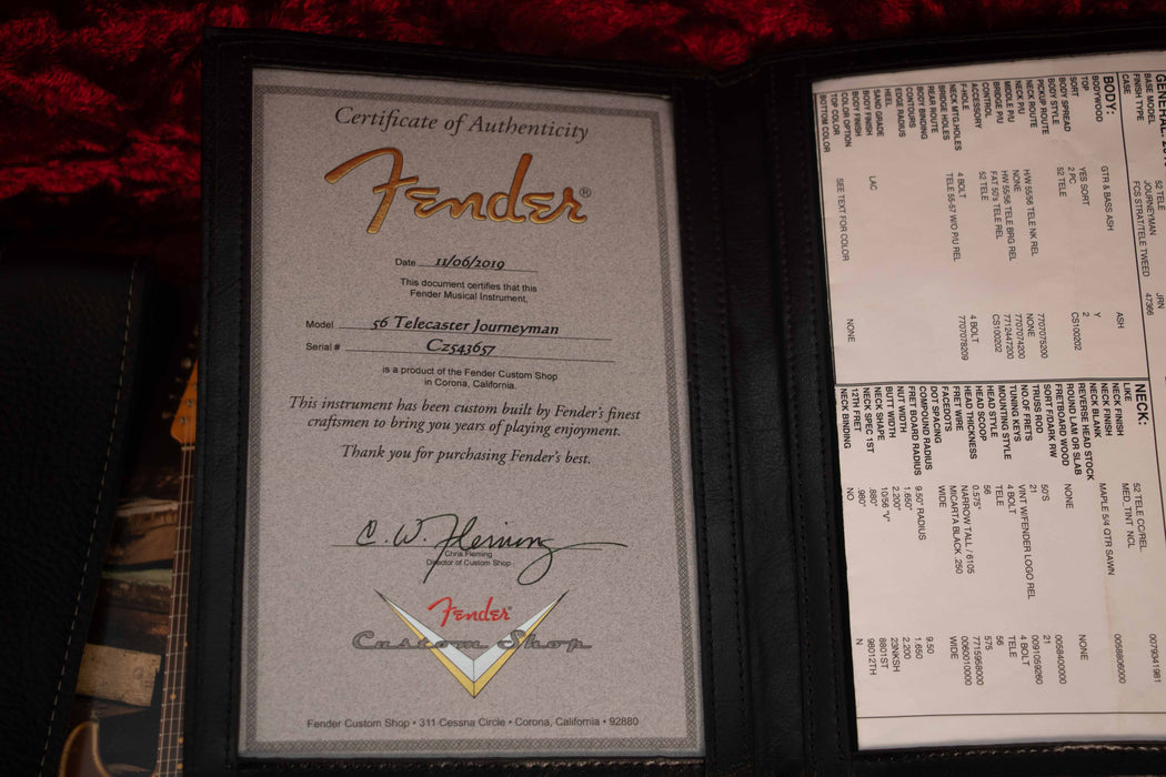 Fender Custom Shop 1956 Telecaster Journeyman Relic w/Case - Wide Fade 2-Colour Sunburst - Preowned