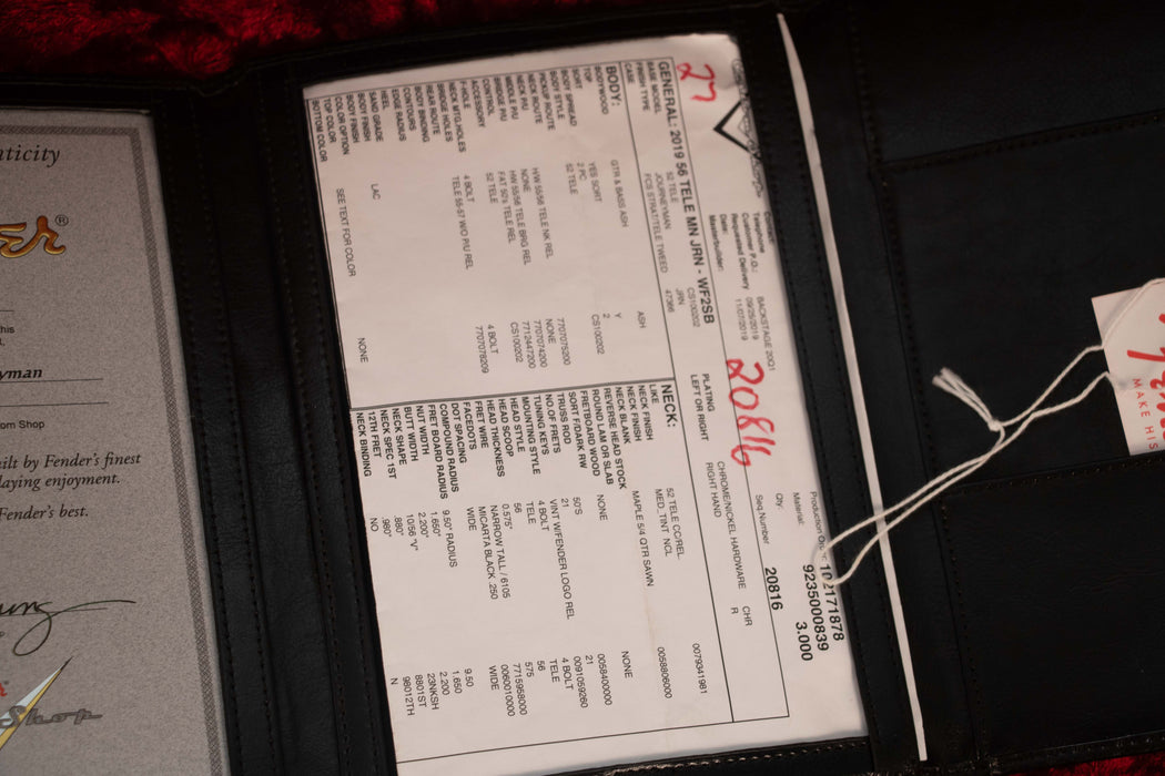 Fender Custom Shop 1956 Telecaster Journeyman Relic w/Case - Wide Fade 2-Colour Sunburst - Preowned