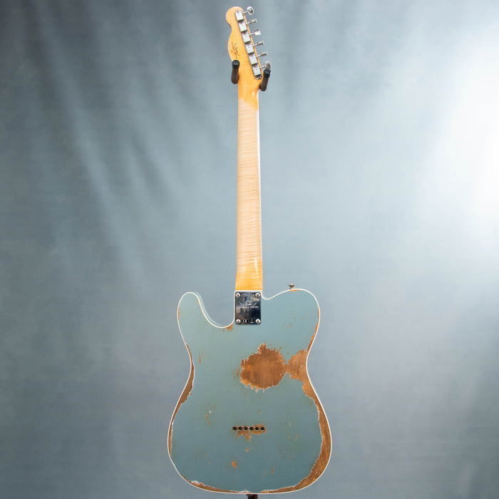 Fender Custom Shop '64 Tele Custom Heavy Relic w/Case - Aged Iced Blue Metallic - Preowned