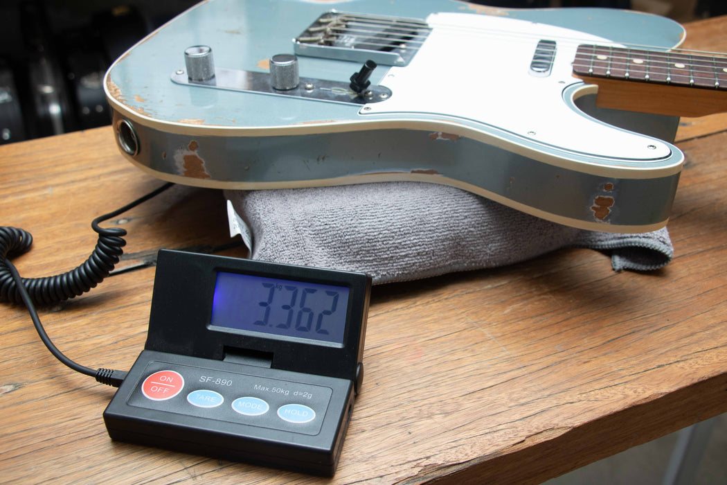 Fender Custom Shop '64 Tele Custom Heavy Relic w/Case - Aged Iced Blue Metallic - Preowned