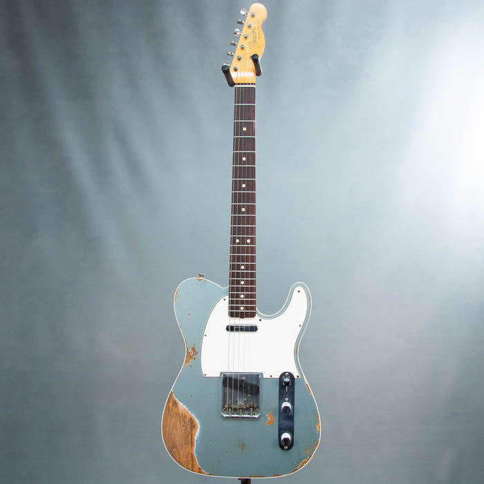 Fender Custom Shop '64 Tele Custom Heavy Relic w/Case - Aged Iced Blue Metallic - Preowned