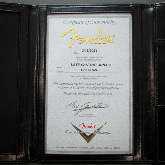 Fender Custom Shop Late 62 Stratocaster Journeyman Relic w/Case - Faded Fiesta Red - Preowned