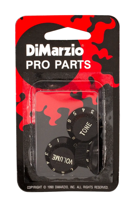 DiMarzio DM21B Control Knob Set Sc Style Black