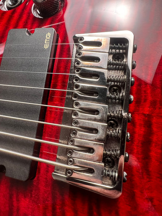 Schecter Damien Elite-8 8 String Electric Guitar - Crimson Red Burst - Preowned