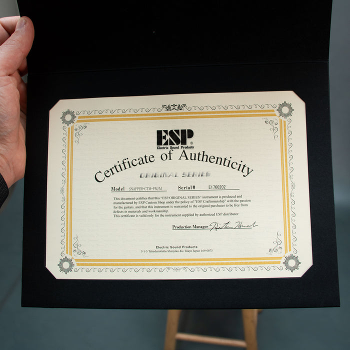 ESP Original Series Snapper CTM HSS w/Case - See Thru Black - Preowned