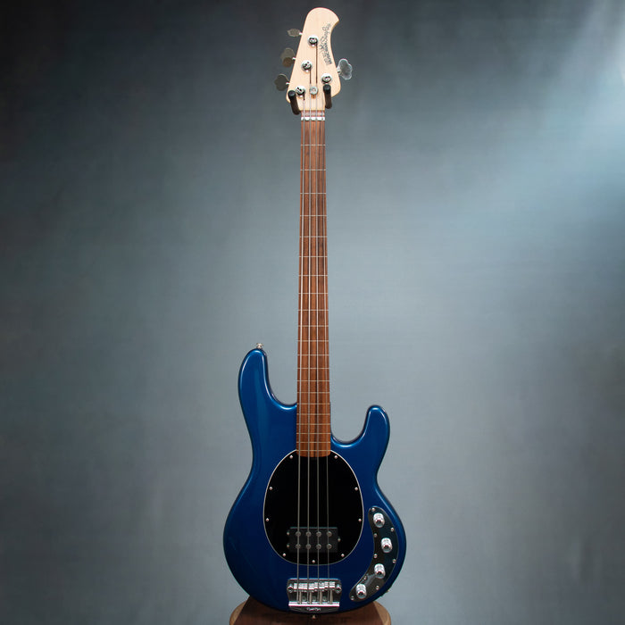 Ernie Ball Music Man 2013 StingRay 4 H 3EQ Fretless w/Case - Blue Pearl - Preowned