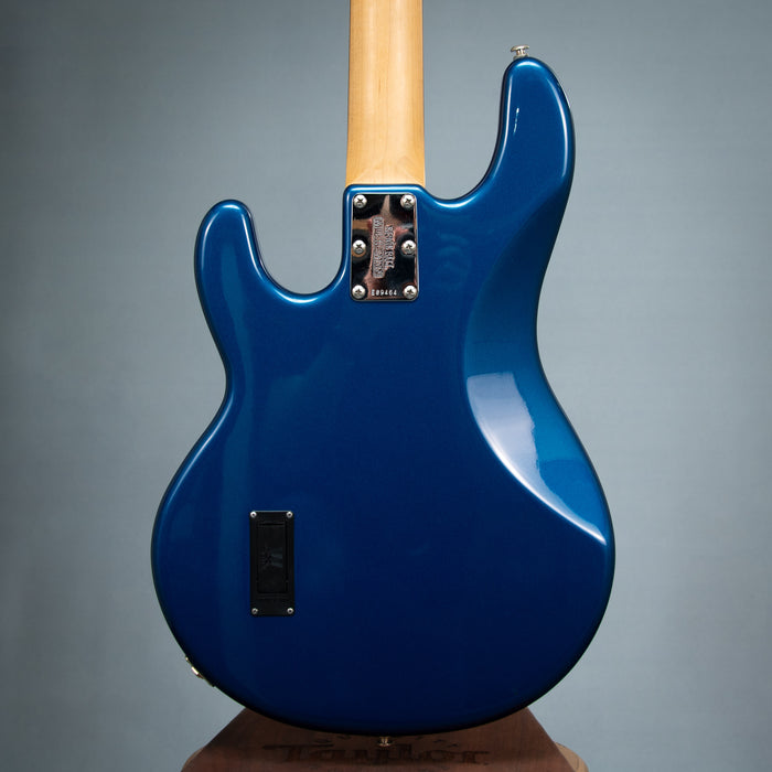 Ernie Ball Music Man 2013 StingRay 4 H 3EQ Fretless w/Case - Blue Pearl - Preowned