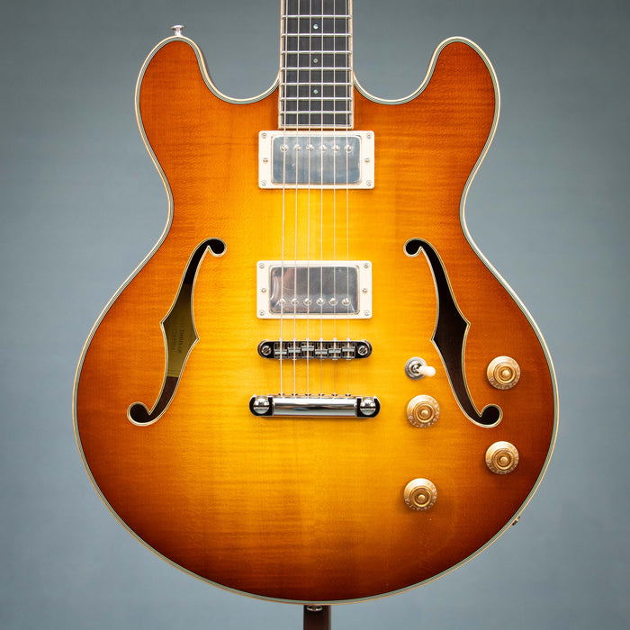 Eastman T185MX-GB Hollow Body Electric Guitar - Goldburst - P2400904
