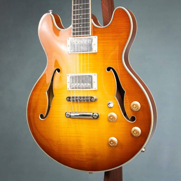 Eastman T185MX-GB Hollow Body Electric Guitar - Goldburst - P2400904
