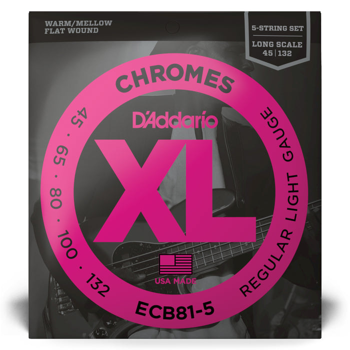 Daddario ECB81-5 5 String Flatwound String Set