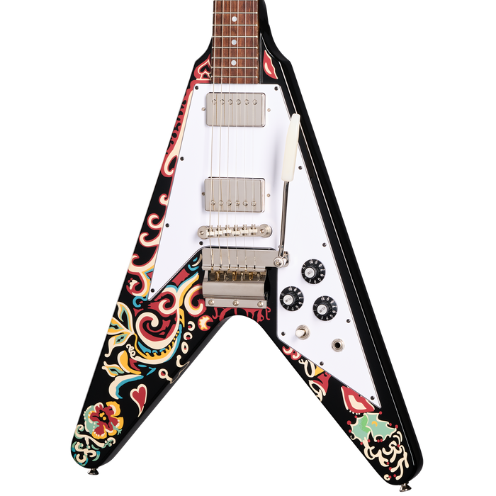 Epiphone Jimi Hendrix Love Drops Flying V Electric Guitar - Ebony