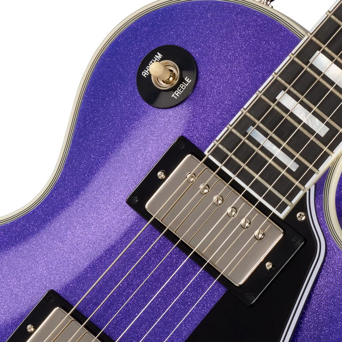 Epiphone Inspired By Gibson Custom Les Paul Custom Electric Guitar - Amethyst Sparkle