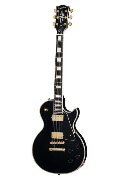 Epiphone Inspired By Gibson Custom Les Paul Custom Electric Guitar w/Case - Ebony