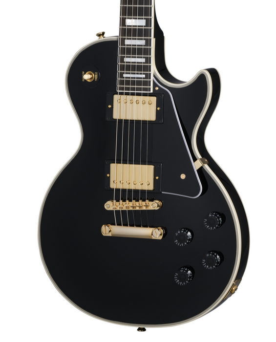 Epiphone Inspired By Gibson Custom Les Paul Custom Electric Guitar w/Case - Ebony