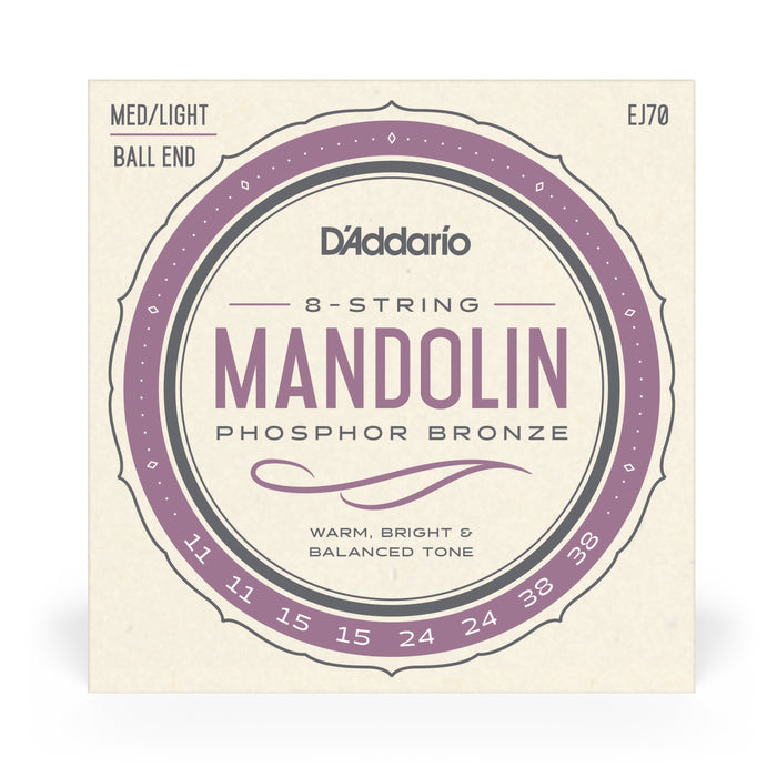 DAddario EJ70 Ball End Light Mandolin String Set