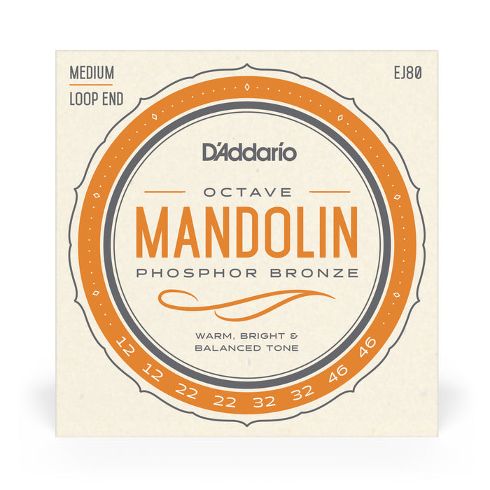 DAddario EJ80 Phosphor Bronze Medium - 12-46 Octave Mandolin String Set