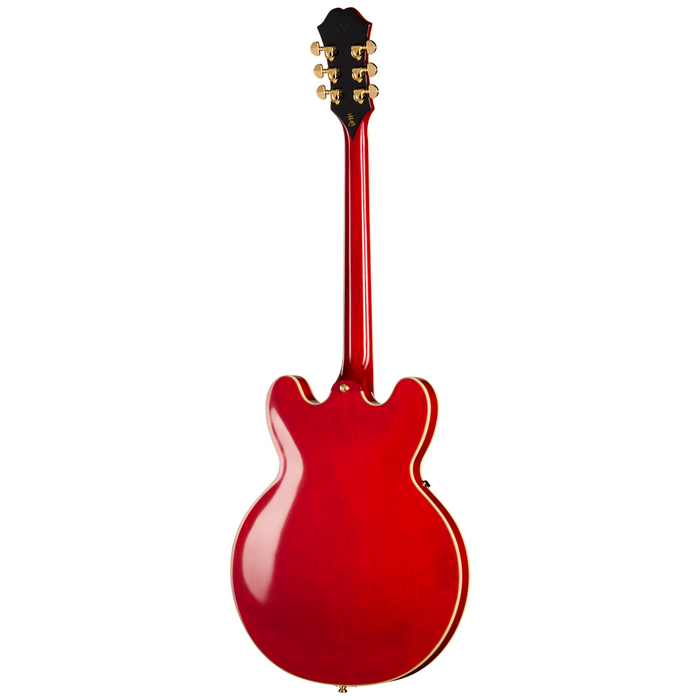 Epiphone Masterbuilt Gem Archer Sheraton Left Handed Electric Guitar - Cherry Red