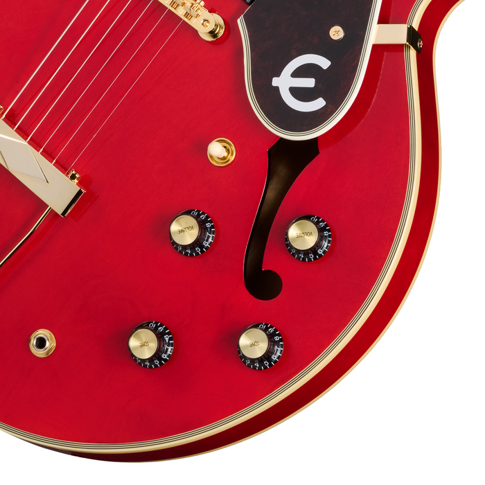Epiphone Masterbuilt Gem Archer Sheraton Electric Guitar - Cherry Red