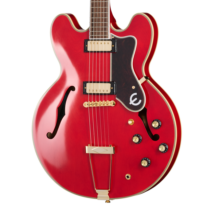 Epiphone Masterbuilt Gem Archer Sheraton Electric Guitar - Cherry Red