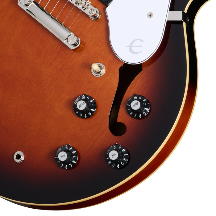 Epiphone Bonehead Riviera Electric Guitar - Dark Tobacco Sunburst