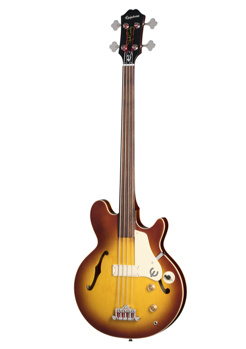 Epiphone Jack Casady Fretless Electric Bass - Aged Royal Tan