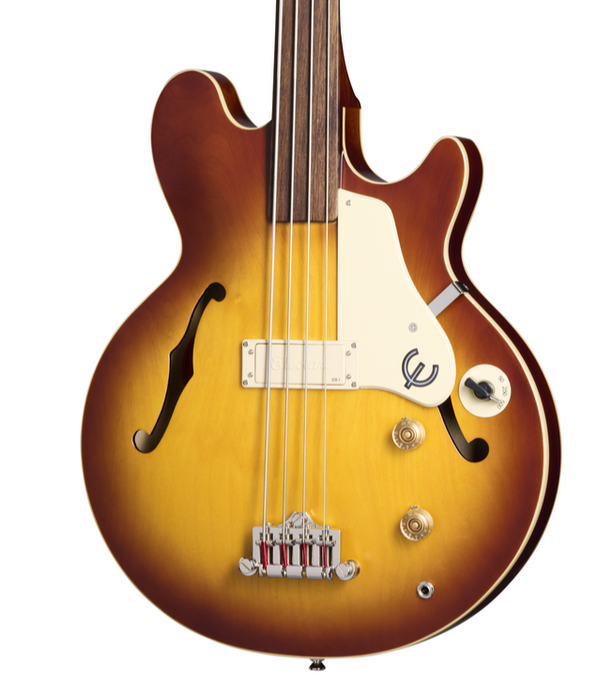 Epiphone Jack Casady Fretless Electric Bass - Aged Royal Tan