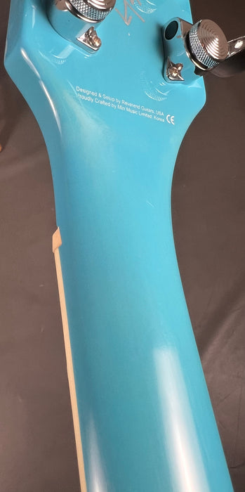 Reverend Manta Ray HB w/Case - Sky Blue Flame - Preowned