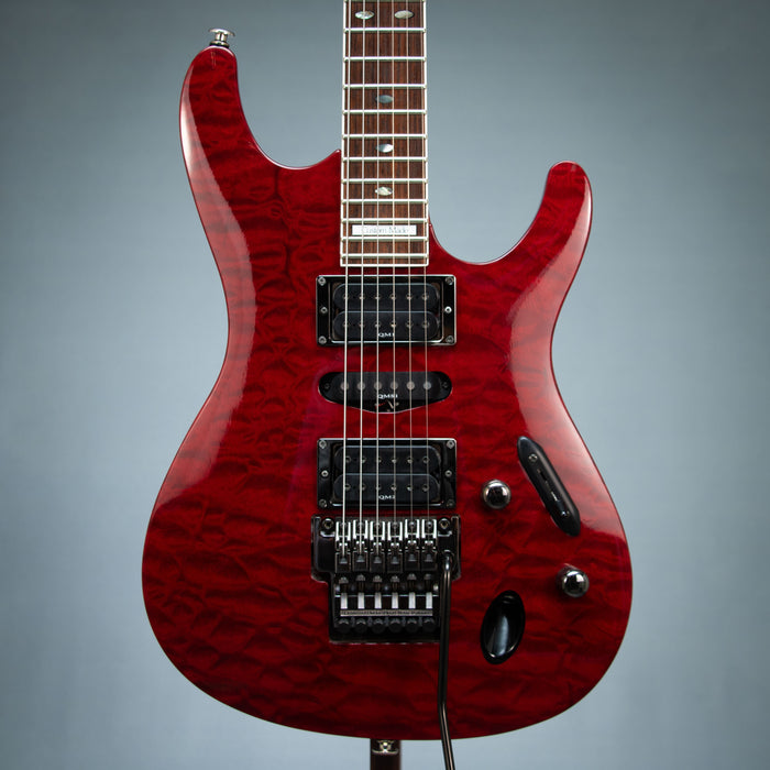 Ibanez 1998 S540QS Made In Japan w/Bag - Transparent Red - Preowned