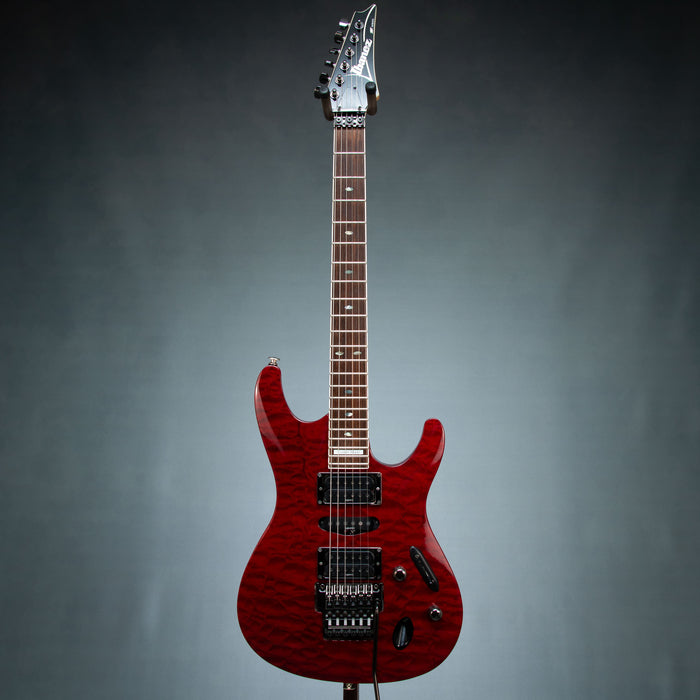 Ibanez 1998 S540QS Made In Japan w/Bag - Transparent Red - Preowned