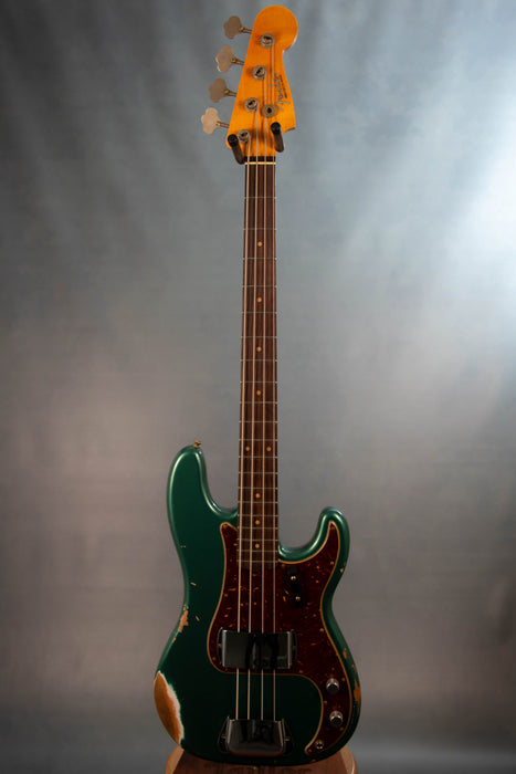 Fender Custom Shop 1960 Precision Bass Relic - Aged Sherwood Green Metallic - CZ587589