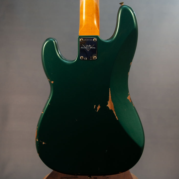 Fender Custom Shop 1960 Precision Bass Relic - Aged Sherwood Green Metallic - CZ587589