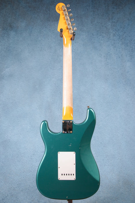 Fender Custom Shop Limited Edition Fat 1964 Stratocaster Journeyman Relic - Aged Sherwood Green Metallic - L11609