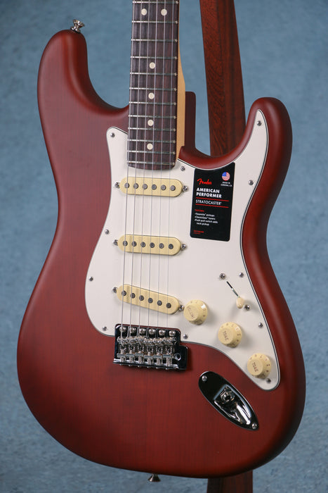 Fender American Performer Sassafras Stratocaster Rosewood Fingerboard - Mocha - US240021753