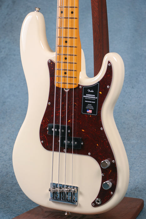 Fender American Professional II Precision Bass Maple Fingerboard - Olympic White - US24029333