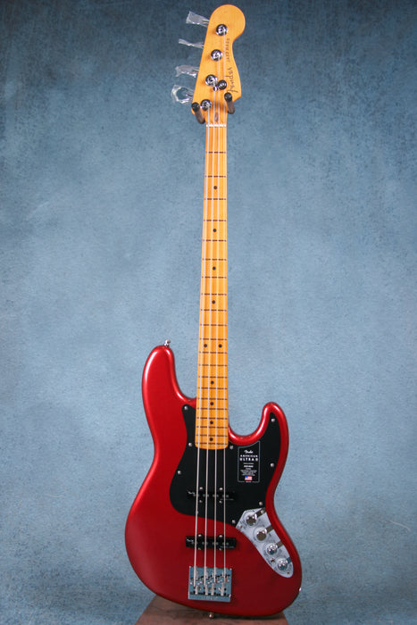 Fender American Ultra II Jazz Bass Maple Fingerboard - Sinister Red - US24063033