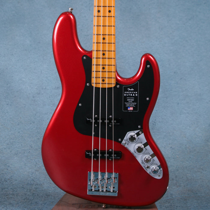 Fender American Ultra II Jazz Bass Maple Fingerboard - Sinister Red - US24063033