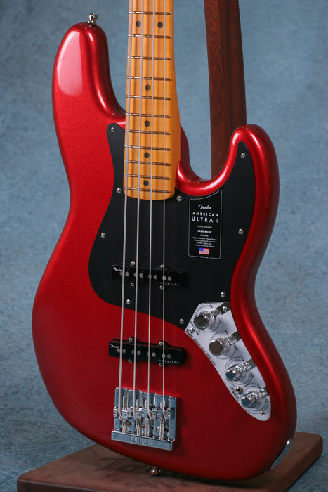 Fender American Ultra II Jazz Bass Maple Fingerboard - Sinister Red - US24063033