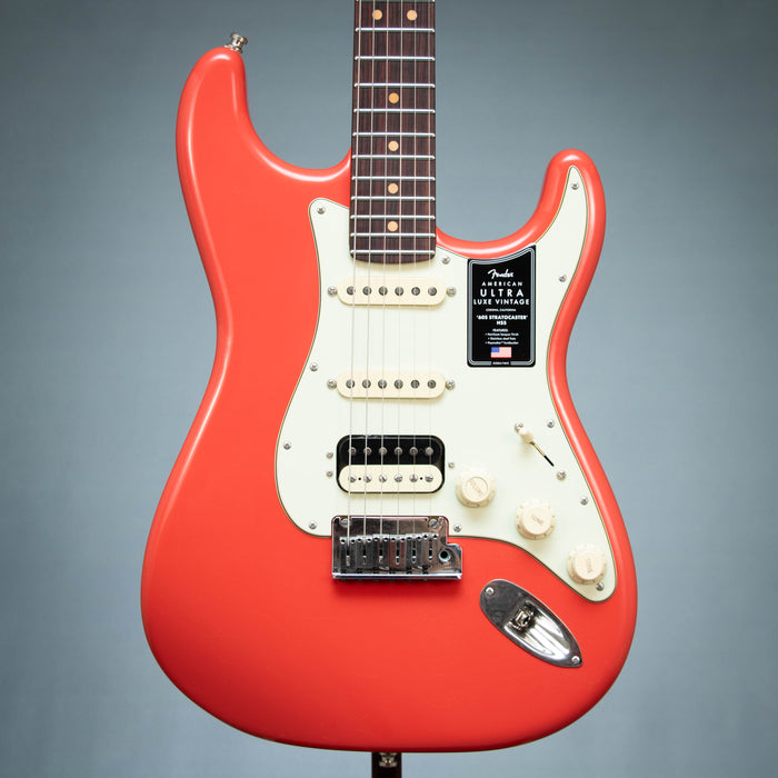 Fender American Ultra Luxe Vintage '60s Stratocaster HSS Electric Guitar - Fiesta Red - US25027341