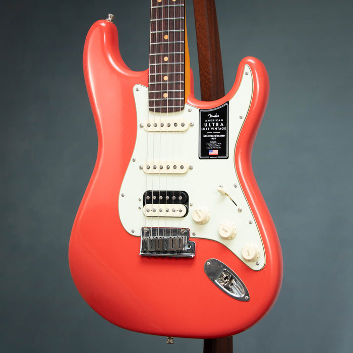 Fender American Ultra Luxe Vintage '60s Stratocaster HSS Electric Guitar - Fiesta Red - US25027341