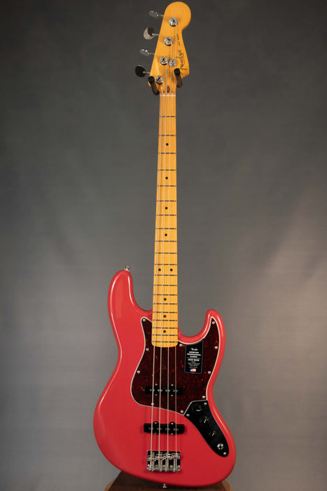 Fender American Professional Classic Jazz Bass Maple Fingerboard - Faded Dakota Red - US25072038