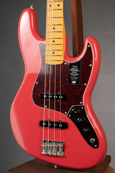 Fender American Professional Classic Jazz Bass Maple Fingerboard - Faded Dakota Red - US25072038