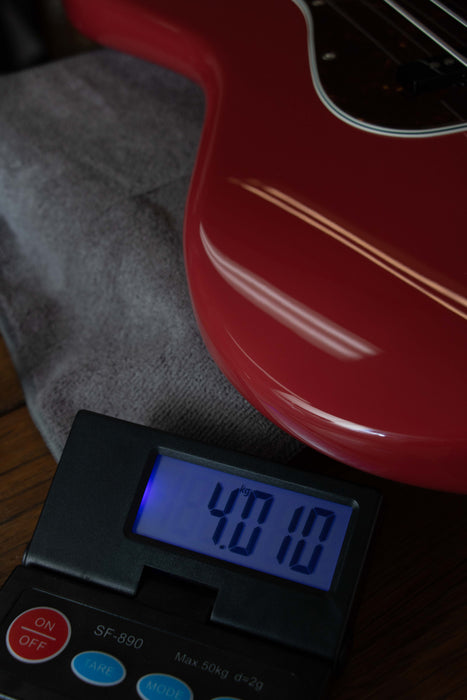 Fender American Professional Classic Jazz Bass Maple Fingerboard - Faded Dakota Red - US25072038