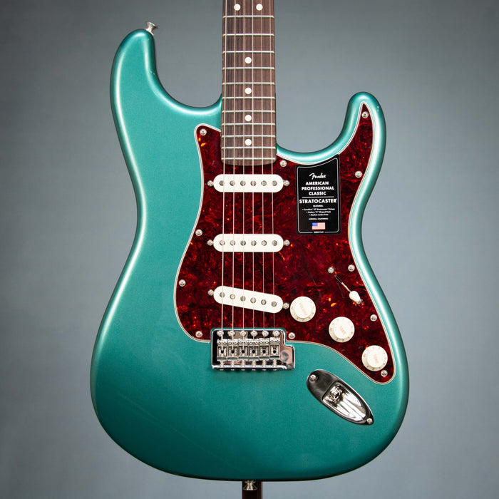 Fender American Professional Classic Stratocaster Rosewood Fingerboard - Faded Sherwood Green Metallic - US25113460