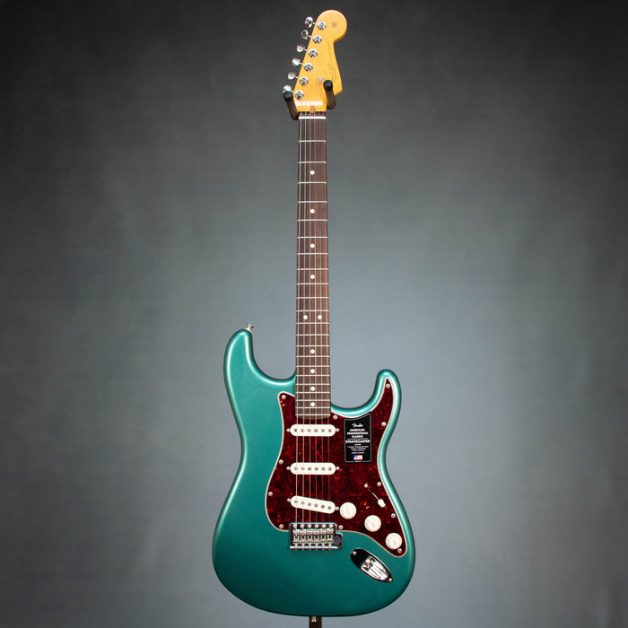 Fender American Professional Classic Stratocaster Rosewood Fingerboard - Faded Sherwood Green Metallic - US25113460