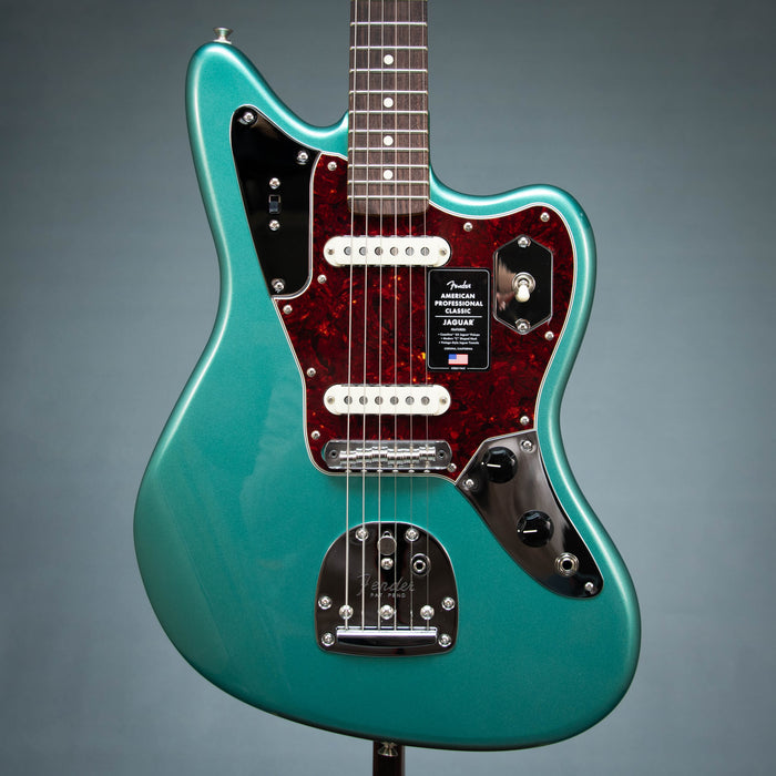 Fender American Professional Classic Jaguar Rosewood Fingerboard - Faded Sherwood Green Metallic - B-Stock - US26029376B