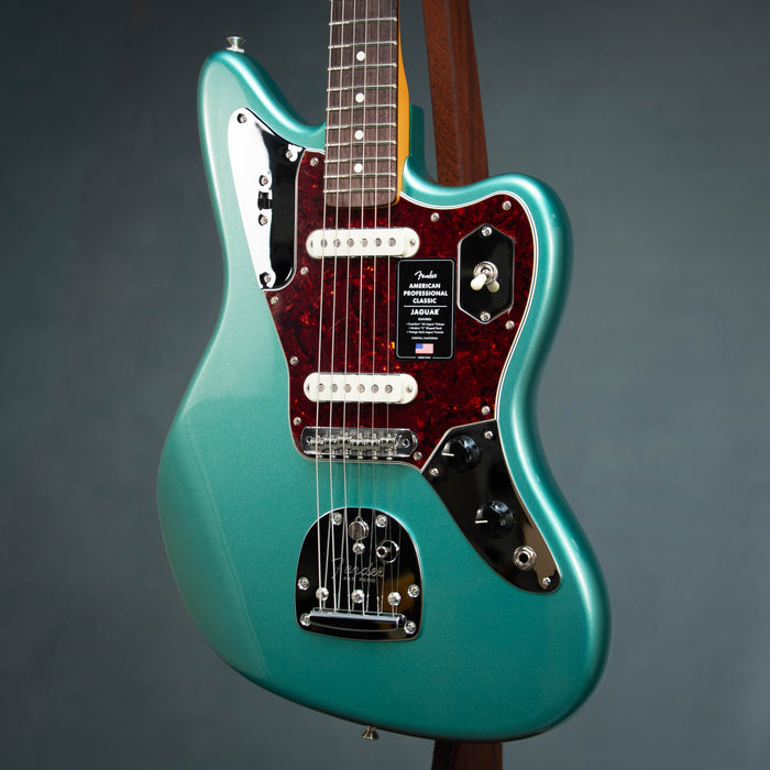 Fender American Professional Classic Jaguar Rosewood Fingerboard - Faded Sherwood Green Metallic - B-Stock - US26029376B