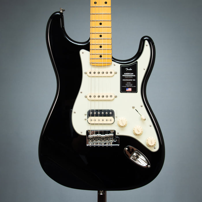 Fender American Professional Stratocaster HSS Maple Fingerboard Electric Guitar - Black - US26040760