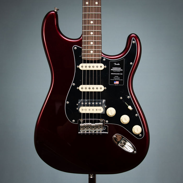Fender American Professional Stratocaster HSS Rosewood Fingerboard Electric Guitar - Oxblood - US26052962